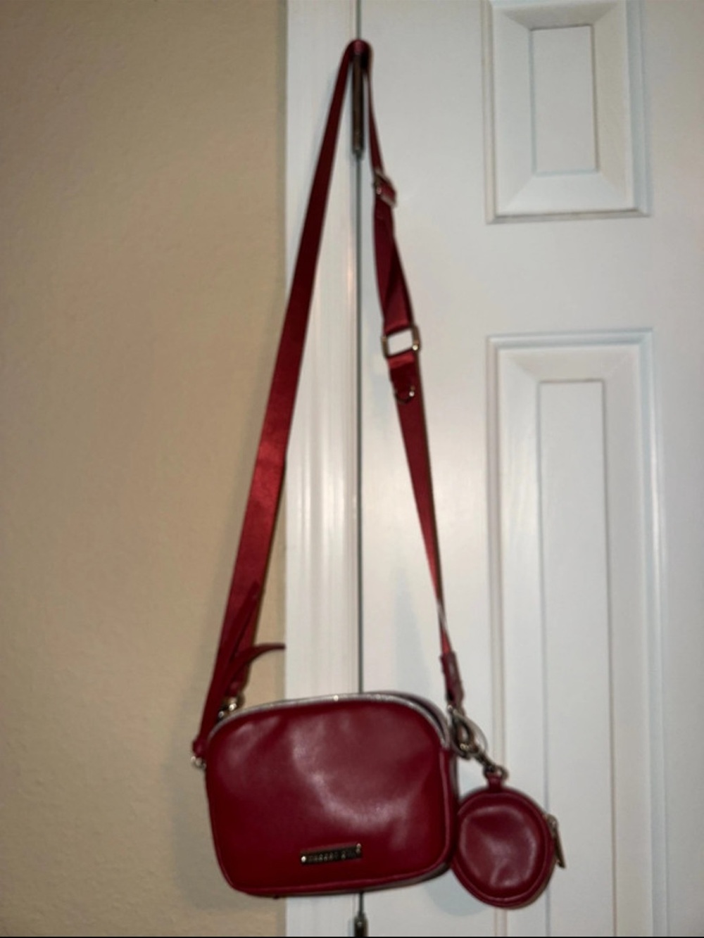 Madden Girl Red Crossbody Bag with Coin Pouch